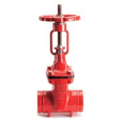 Resilient seated OS&Y gate valve-grooved end
